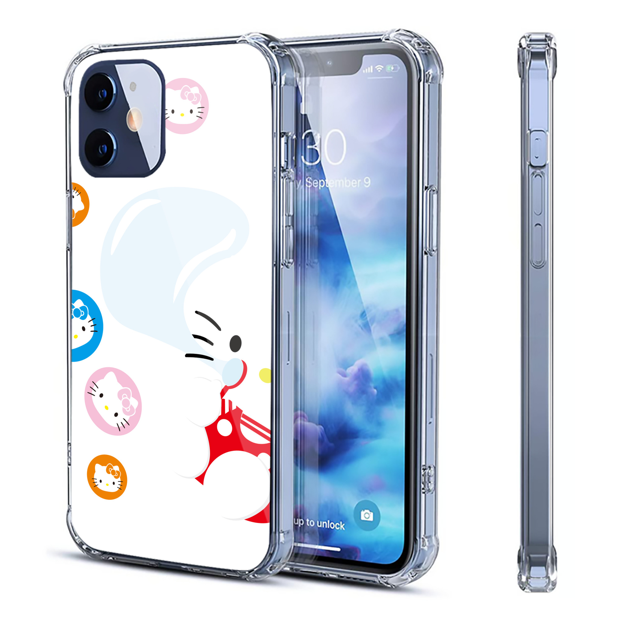 （画像用） Hello Kitty ハローキティ 【iPhone 12シリーズ対応】透明スマホケース（クリアソフトケース）